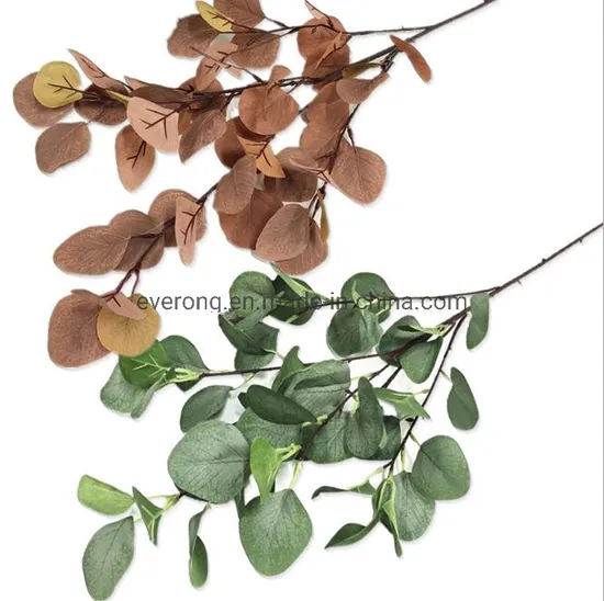 Manufacturer Nordic Simulation Eucalyptus /Apple Leaf Pulp Money Leaf Wedding Three-Dimensional Decoration Hand-Held Eucalyptus Leaves