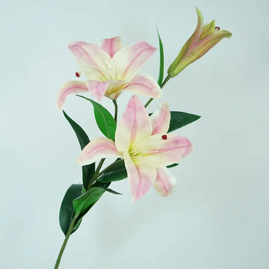 Real Touch Latex Lily Wedding Flower 3 Heads Flowers