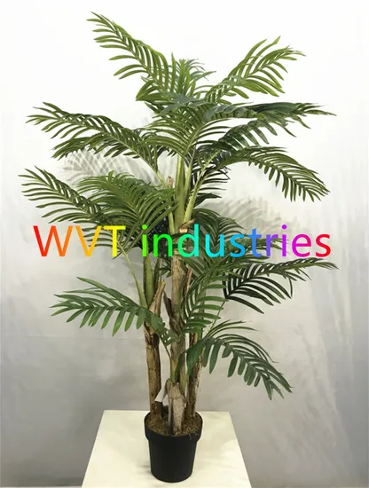 Wvt Artificial Flower Tree Potted Plant Faux Pampas Reed Bonsai for Hotel Decor