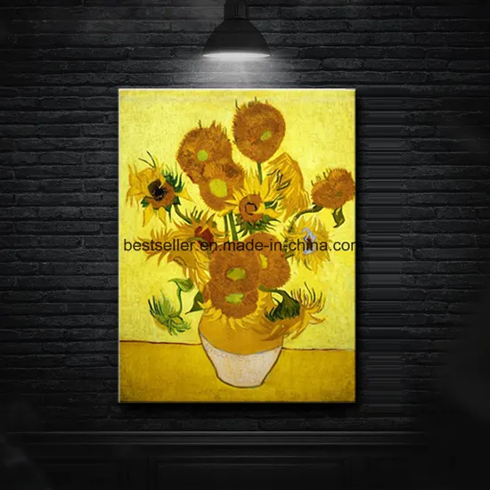 100%Hand-Painted Oil Painting of Sunflowers