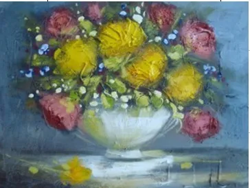 Hand Painting Flower Oil Painting (SFP09267)