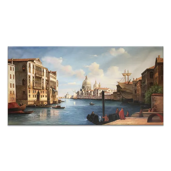 Oil on Canvas Painting Italy Venice