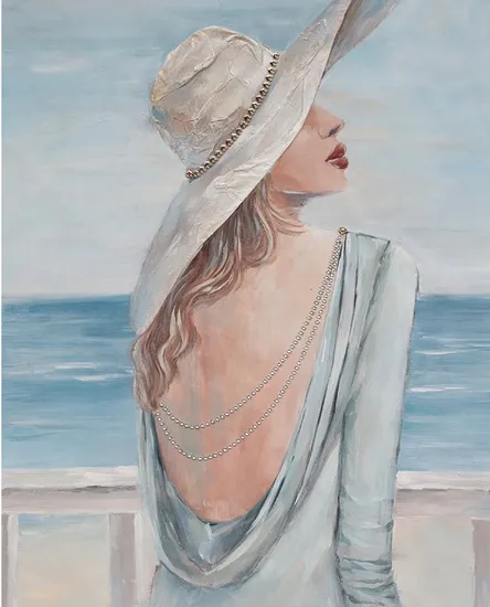 Women Portrait Prints Oil Painting Wall Pictures Handmade Oil Painting
