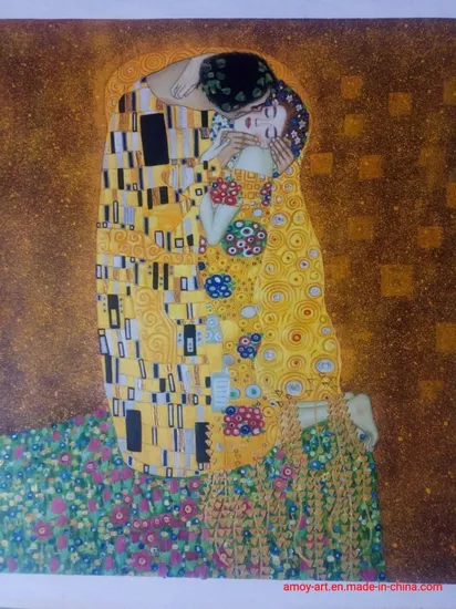 Handmade Klimt The Kiss Canvas Oil Paintings for Wall Decoration