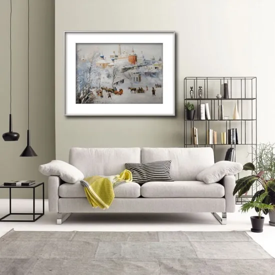 Reproduction Winter Russia Landscape Canvas Wall Art Oil Paintings