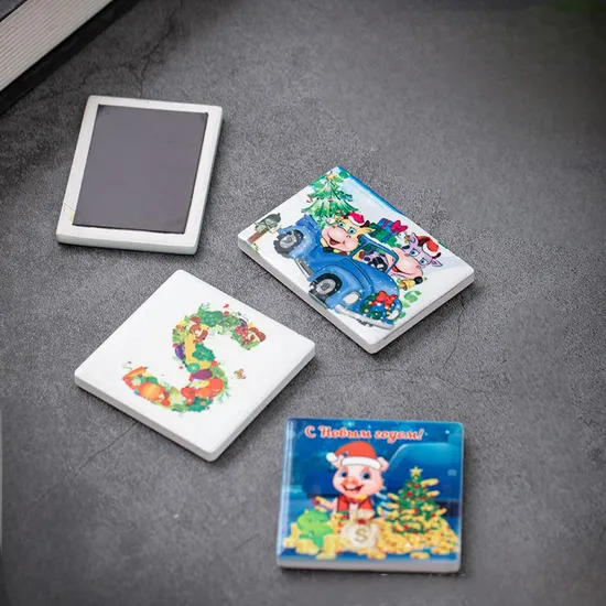 Custom Made Travelling Ceramic Acrylic Souvenirs Magnetic Stickers Home Decoration Photo Fridge Magnet