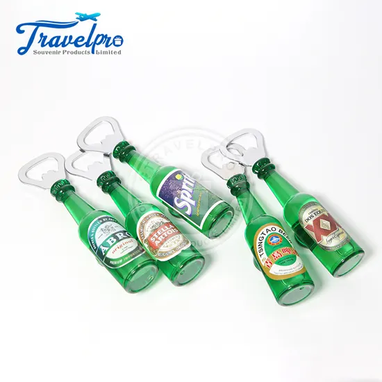 Travelpro Professional Green Bottle with Oil Acrylic Fridge Magnet with Bottle Opener