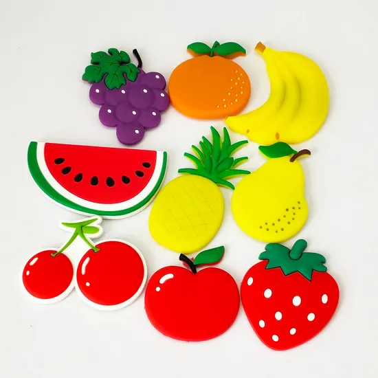Hot Sale Fashion Personalized Cartoon Fruits Refrigerator Magnet Home Decoration Plastic Soft PVC 3D Fridge Magnet Fridge Magnets
