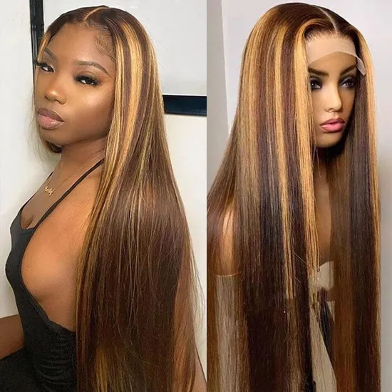 Wholesale 4X4 13X4 13X6 Light Color Frontal Wigs Curly Pre Plucked Natural Brazilian Lace Front Human Hair Wig