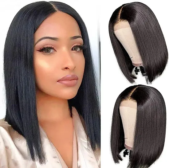 Straight Short Hair Bob Wig Synthetic Colorful Cosplay Daily Party Flapper Wig for Women