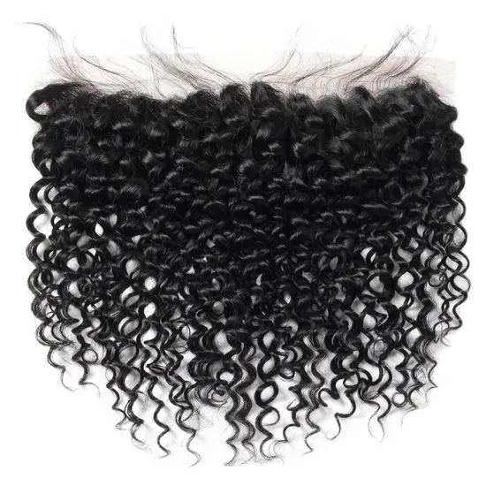 Jerry Curl Transparent 13X4 Lace Frontal & Swiss Lace Brazilian Virgin Human Hair Prer Plucked Can Be Bleached