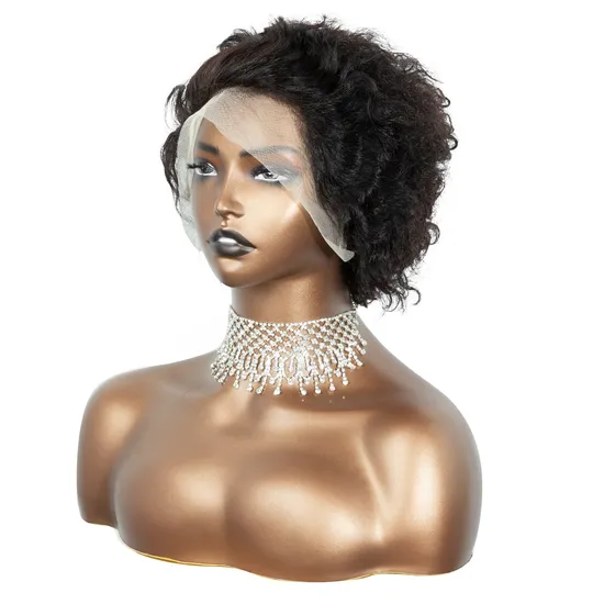 Angelballa Small Cap Bob Wig 13X4 Lace Front Transparent Lace Remy Hair Raw Human Hair