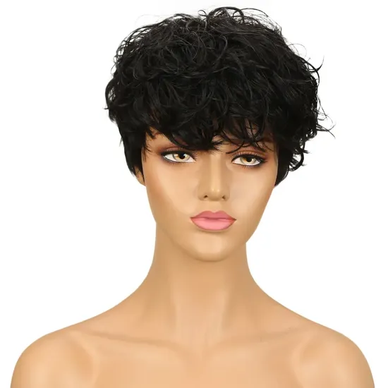 Hot Selling High Quality10 Inches Short Cut Bob Wig Wholesale Price Ombre Color Brazilian Remy Hair Machine Made Human Hair Wigs