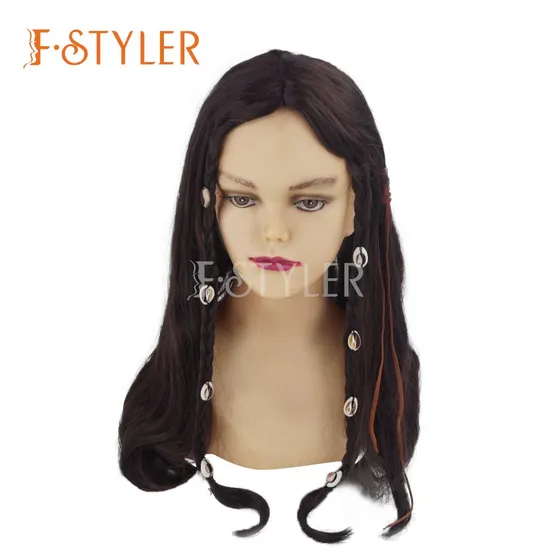 Fstyler Women Long Wavy Wig Factory Customized Front Braids Movie Theme Wig