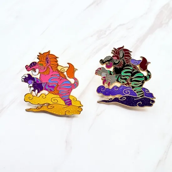 Wholesale Pin Factory Supplier Metal Badge Brooch Anime Glitter Pearl Lapel Pin Soft Hard Custom Enamel Pin