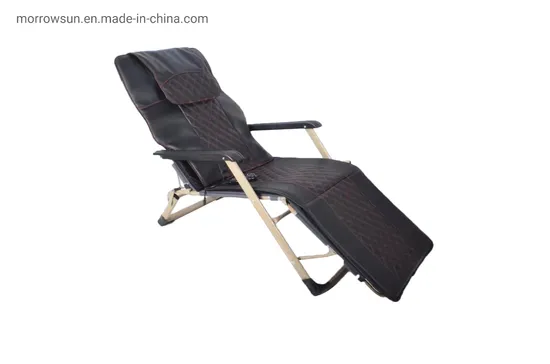 New Style Electric Shiatsu Foldable Leisure Kneading and Air Pressure Massage Beach Chair Massage Recliner with Wood Armrest
