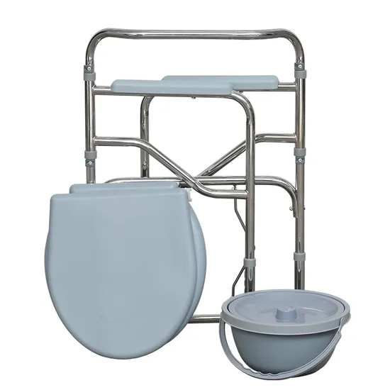 Rehabilitation Therapy Supplies Portable Toilet Commode Chair for Elderly Disabled People