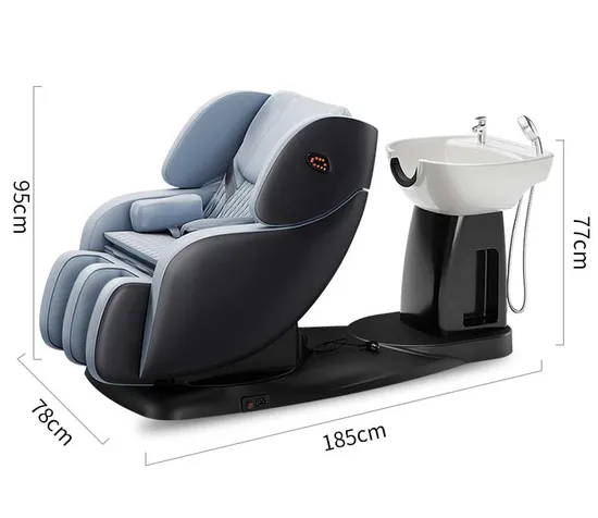 Barbershop Electric Shampoo Chair Head Washing Massage Bed Water Circulation Shampoo Bed