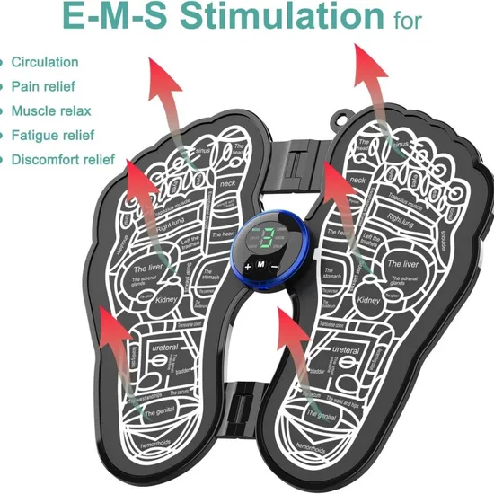 Factory Wholesale Electric Feet Massager Mat Portable EMS Foot Stimulator Pad Massager