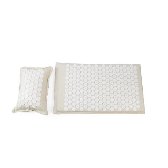 Fitness Lotus Spike Yoga Acupressure Mat and Pillow Set with Bag