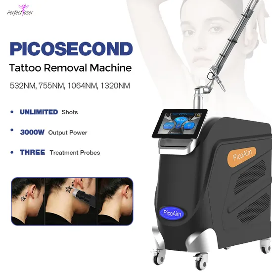 FDA Pico Picosecond ND YAG Laser Q Switched 755nm 532nm 1064nm Tattoo Removal Skin Rejuvenation Shrink Pores Black Doll Machine Beauty Equipment Laser