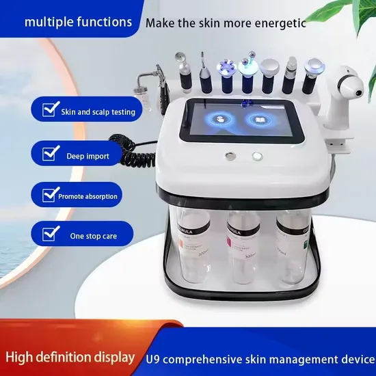 8-in-1 Multifunction Hydro Dermabrasion Water Skin Facial Cleaning Hydro Beauty Machine