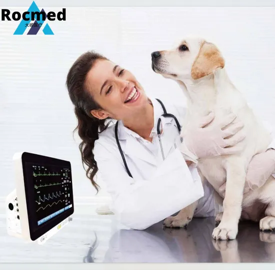 Animal/Human Bedside Cardiac Vital Sign ICU ECG SpO2 NIBP 8 Inch Portable Patient Monitor /OEM Vet Medical Equipment Pet Veterinary Clinic Hospital Price