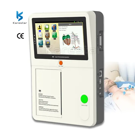Hot Sale K-Eb63 Touch Screen Medical Electrocardiogram 12 Leads 6 Channel Digital