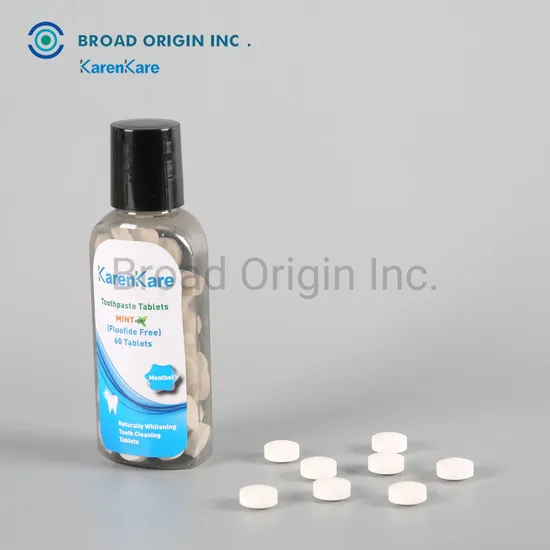 Fluofide Free Denture Tablet Toothpaste Tablets Chewable Particles Toothpaste