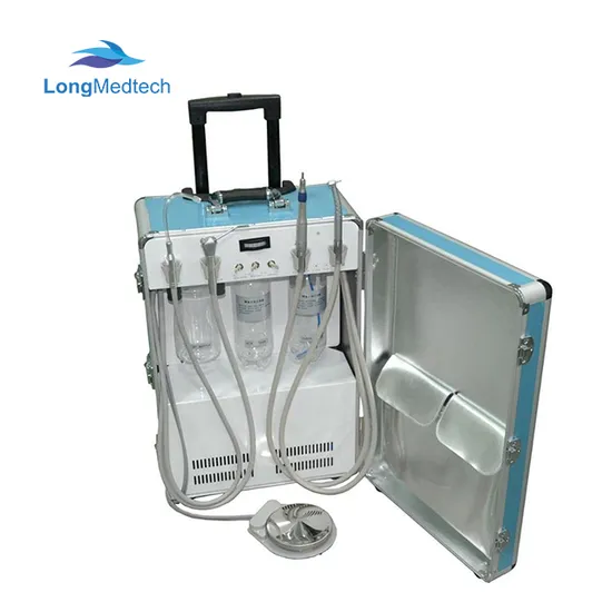 Dental Poretable Dental Turbine Unit with Adjustable Suction and Self-Contained Drainage Bottle