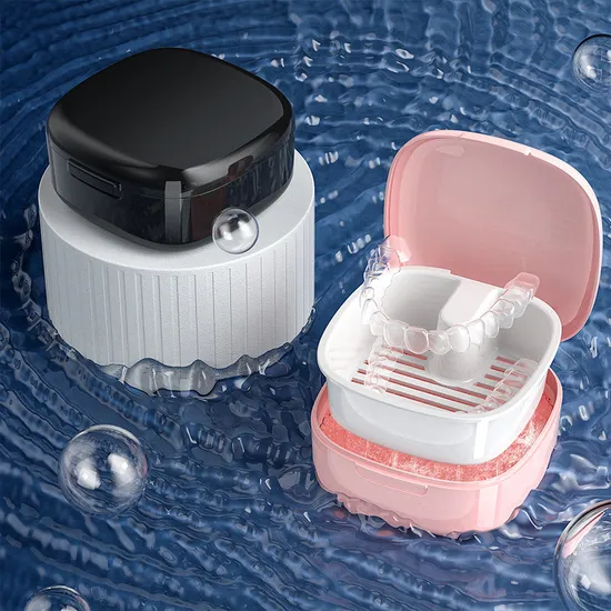 Wholesale Cheap PP Dental Box Denture Retainer Bath Teeth Case Custom Logo