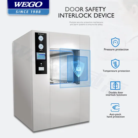 Wego Medical Steam Sterilizer Vertical Sliding Door Autoclave for Cssd Series