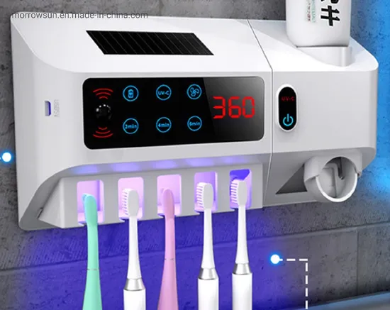 Intelligent Multifunctional Rechargeable UVC Hot Wind Drying IP65 Toothbrush Sterilizer in The Bathroom