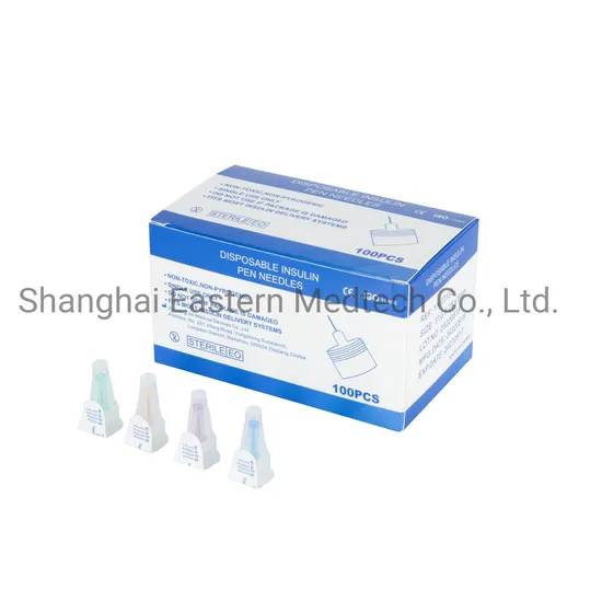Wholesale Medical Supply Disposable Colorful Identity Cap Insulin Pen Needle with 100PCS Per Box