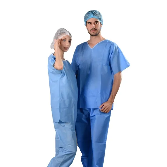 Nonwoven PP or SMS Hospital Medical Scrubs Pants Uniform Suits
