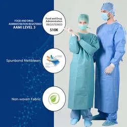 Disposable Medical Supply SMS SMMS Non Woven Surgical Gown Eo Sterile Surgical Gown for Doctors