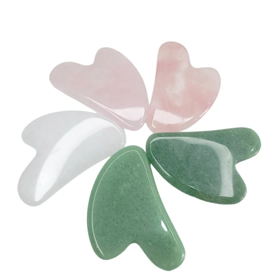 Premium Pink and Green Aventurine Gua Sha Facial Massager Tool