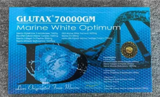 Italy Original Safe Glutax 70000GM 1800000GS 750000gx Marine White Optimum Skin Glutathione Whitening Injection 4 Session Wholesale Glutathione Injection