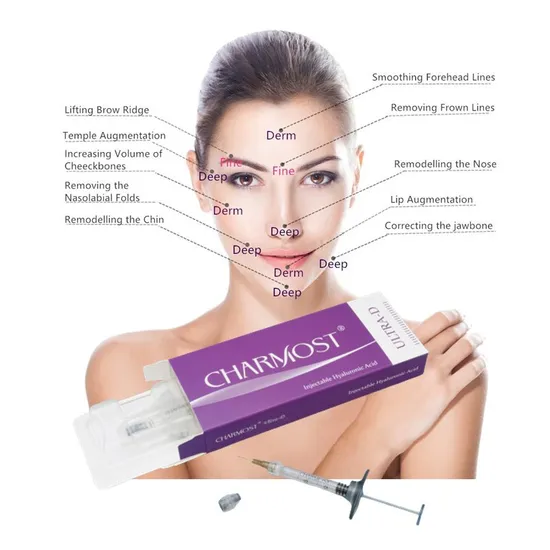 2ml Charmost Ha Filler Gel Injection Cross Linked Hyaluronic Acid Dermal Filler