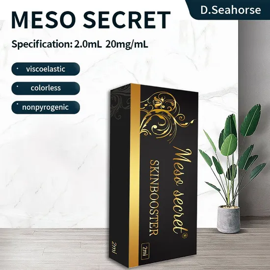 Mesotherapy Sterile Cross Linked Injectable Hyaluronic Acid Dermal Filler 1ml 2ml 5ml 10ml for Laugh Lines Lip Augmentation