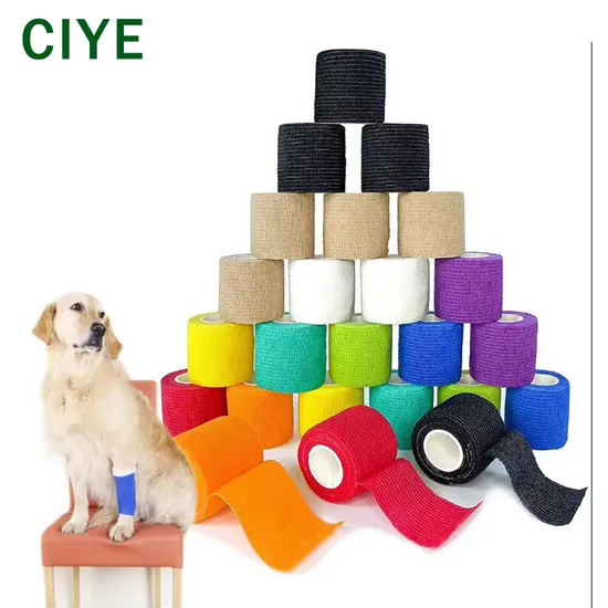 China Factory Pet Bandage Athletic Sports Tape Self Adhesive Cohesive Elastic Bandage