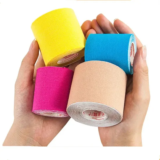 CE FDA Approved Physical Therapy Cotton Waterproof Sport Elastic Adhesive Muscle Kinesiology Tape