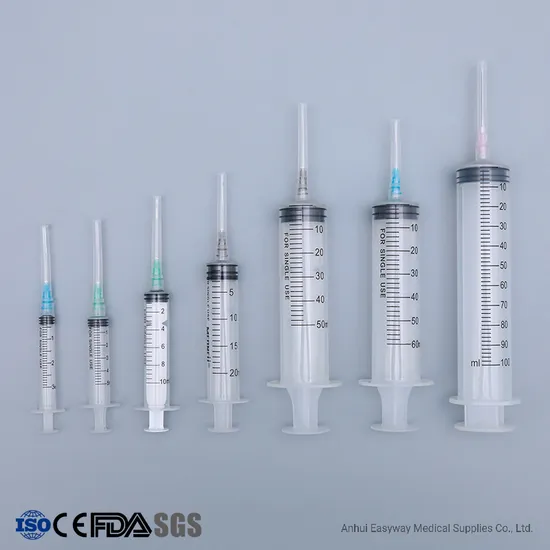 Medical Syringe with Various Size 0.3ml-500ml
