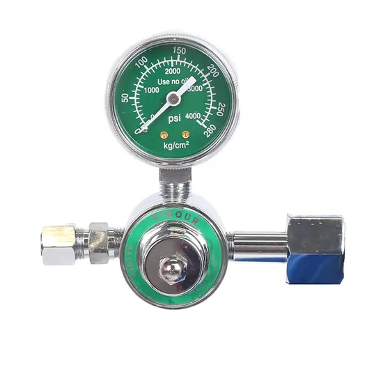 Pressure-Preset Gas Regulator for Veterinary Anesthesia Machine