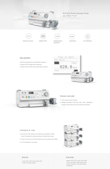 Medical Equipment Hospital Use Syringe Pump Double Channel