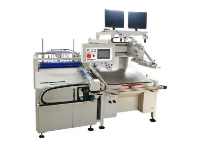 HY-D56 Double-Sided Dust Removal Automatic Screen Printing Machine Label Packing Silk Screen Printer Machinery Heat Transfer
