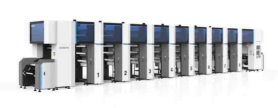 Electrical Line Shaft Els Plastic Roll Rotogravure Printing Machine