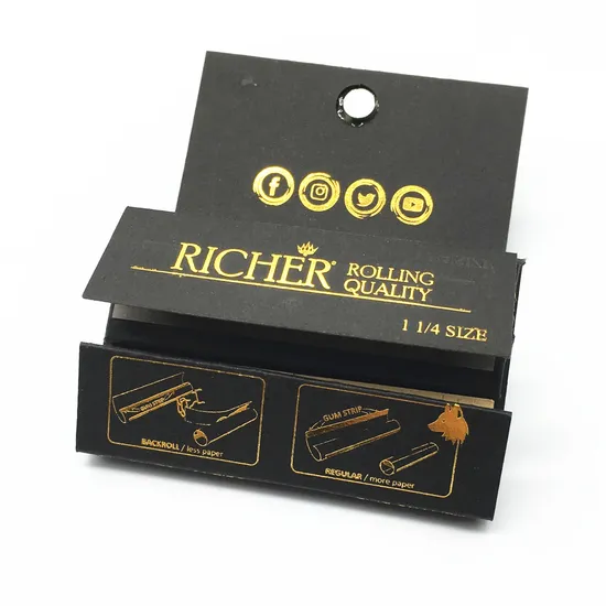 3-in-1 Smoking Rolling Papers with Filter Tips Tray Grinder