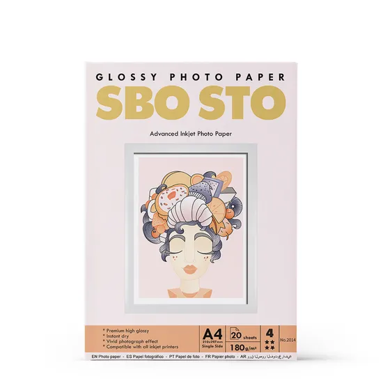 Cast Coated Premium High Glossy Photo Paper 180 GSM A4 Book Printing Paper