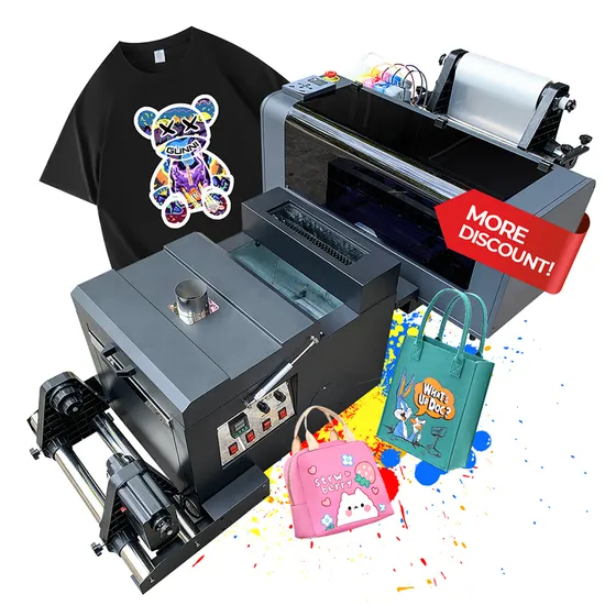 A3 Dtf Inkjet Printer Set Heat Transfer T-Shirt Printing Machine Direct to Film Printer with XP600 Print Head